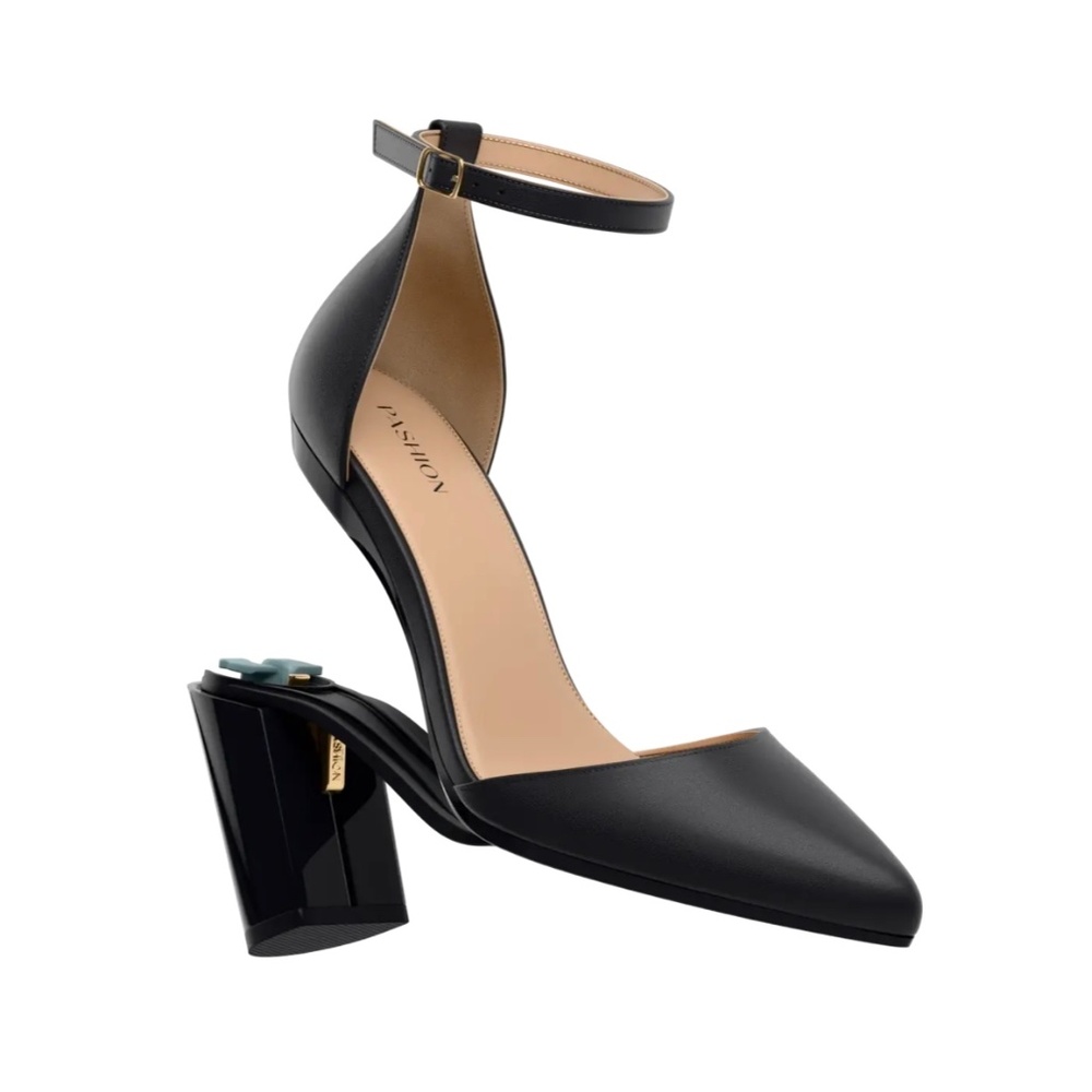 Pashion Convertible Heels to Flats- 4” Block D’Orsay Black